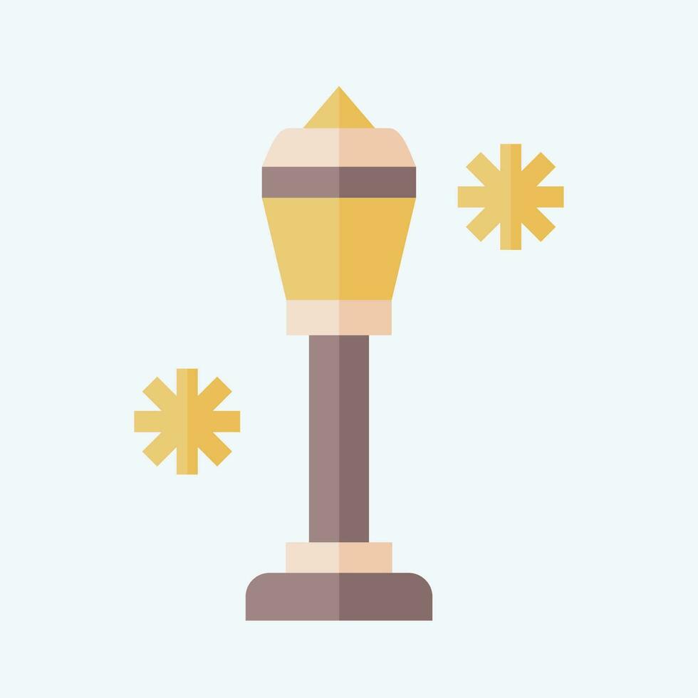 Icon Lamp Post. related to France symbol. flat style. simple design editable. simple illustration vector