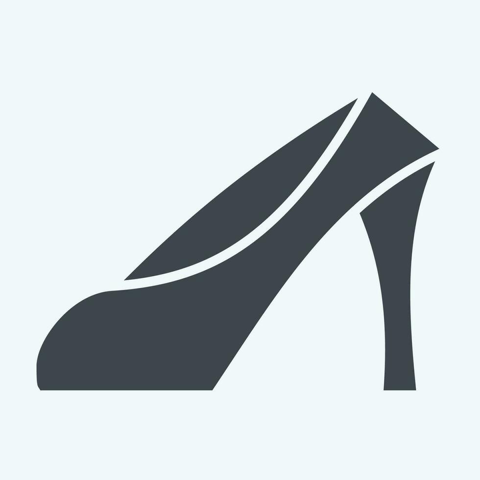 Icon High Heels. related to France symbol. glyph style. simple design editable. simple illustration vector