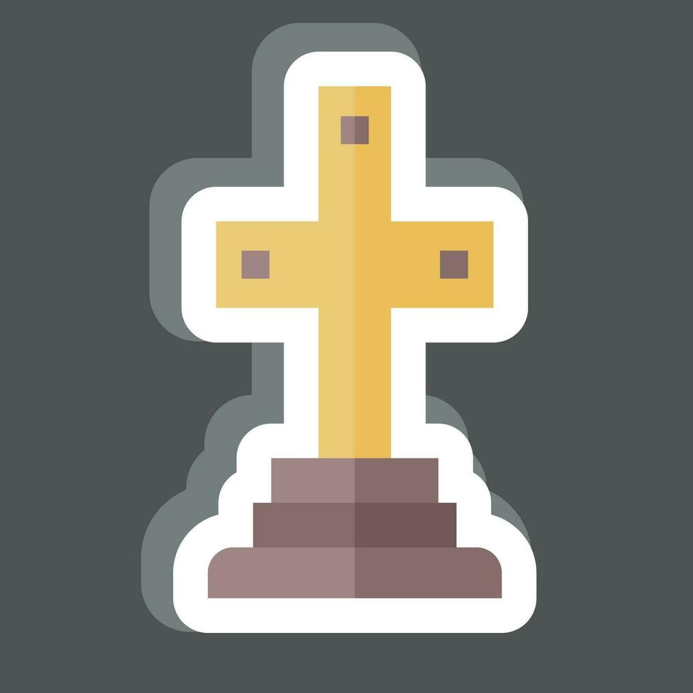 Sticker Catacomb. related to France symbol. simple design editable. simple illustration vector