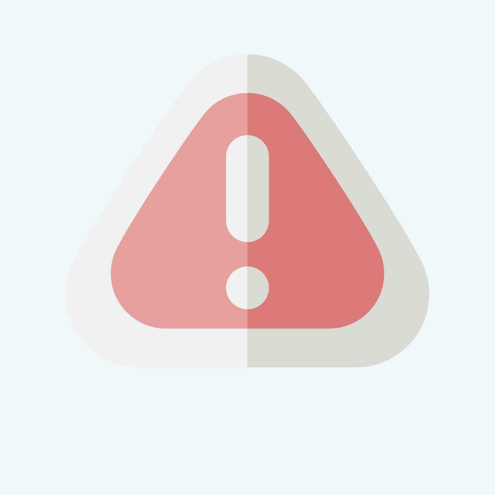 Icon Exclamation. related to Communication symbol. flat style. simple design editable. simple illustration vector