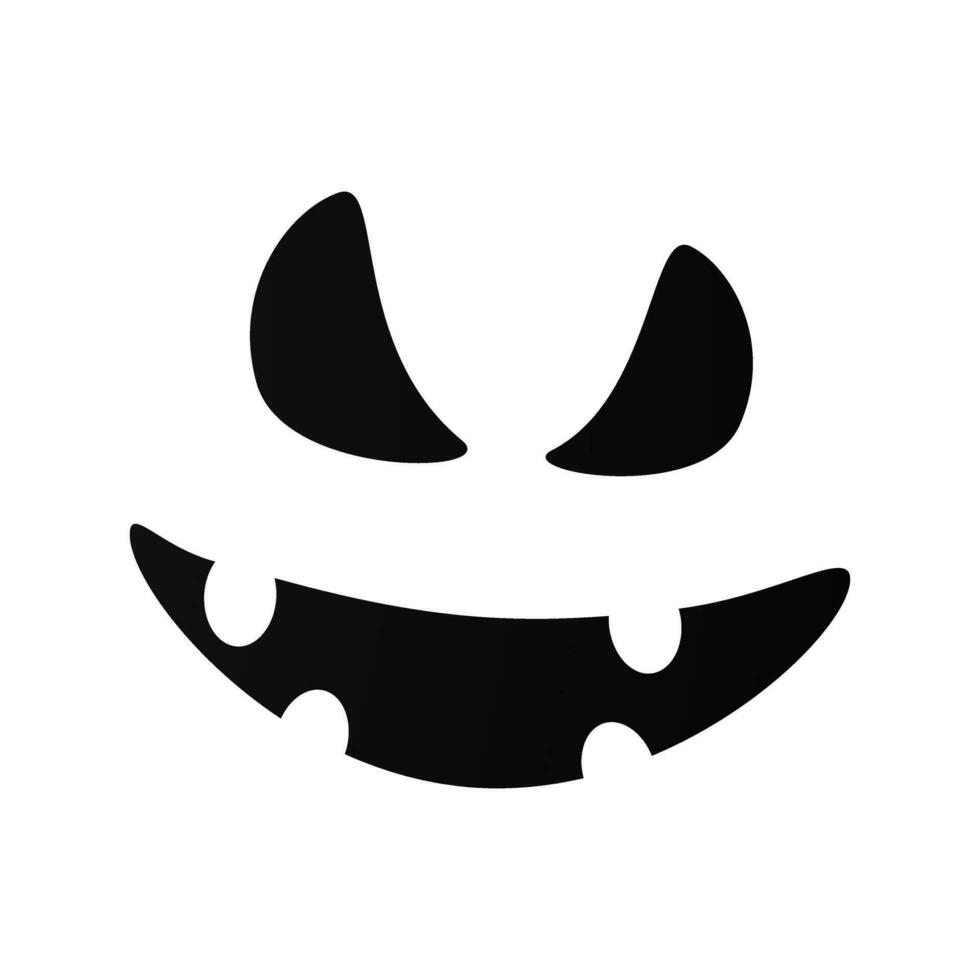 Halloween Face icon vector. Scary face illustration sign. Pumpkin face symbol or logo. vector