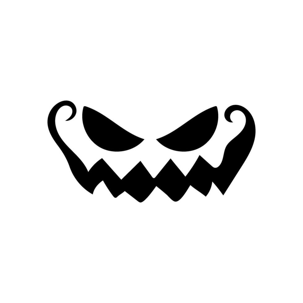 Halloween Face icon vector. Scary face illustration sign. Pumpkin face symbol or logo. vector