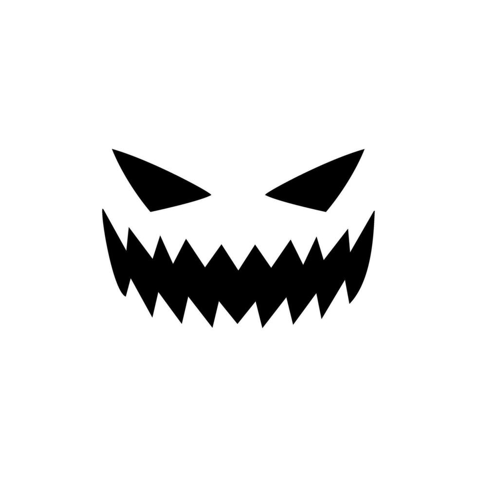 Halloween Face icon vector. Scary face illustration sign. Pumpkin face symbol or logo. vector