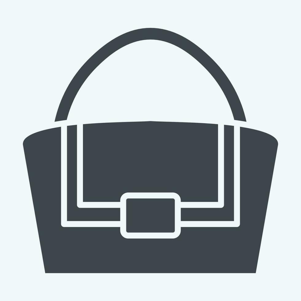 Icon French Bag. related to France symbol. glyph style. simple design editable. simple illustration vector