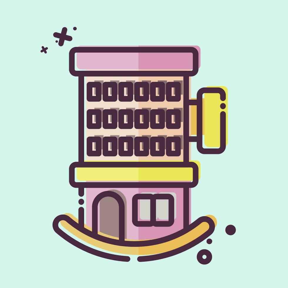 Icon Hotel. related to Icon Building symbol. MBE style. simple design editable. simple illustration vector