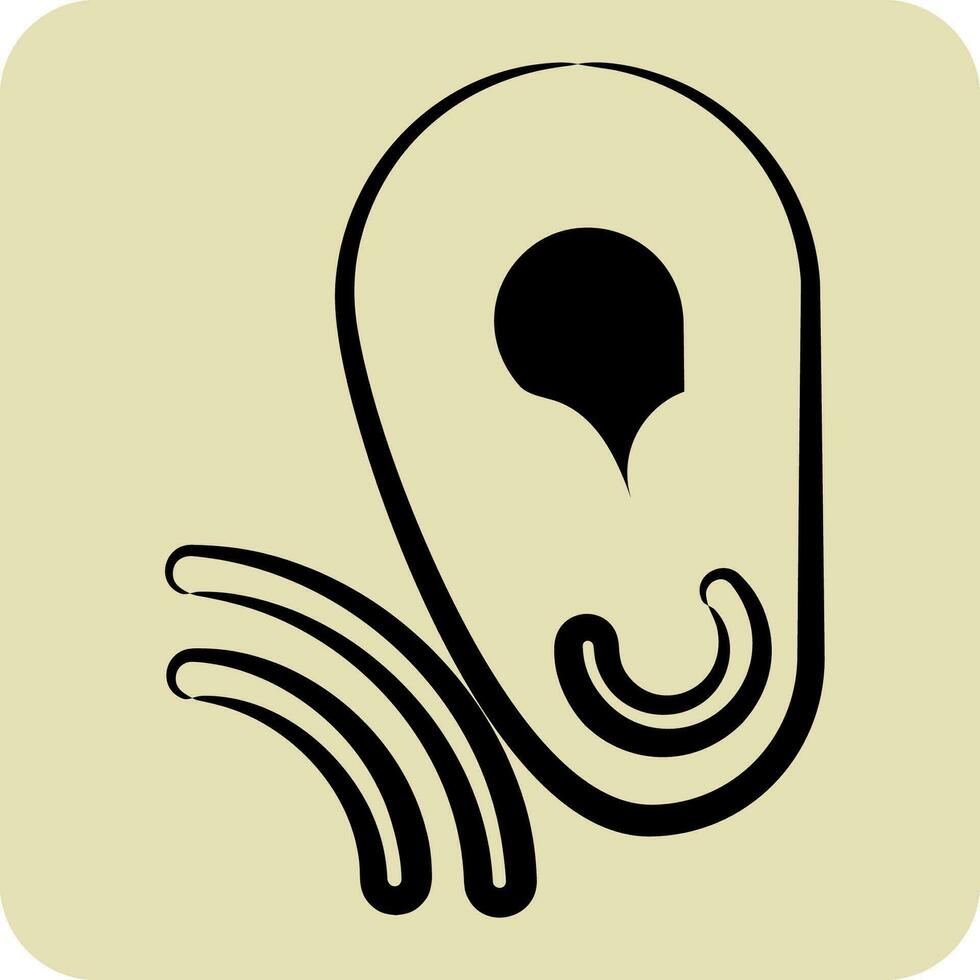 Icon Ear. related to Communication symbol. hand drawn style. simple design editable. simple illustration vector