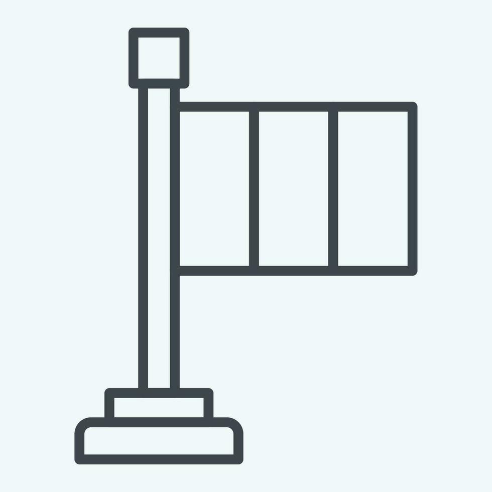 Icon National Flag. related to France symbol. line style. simple design editable. simple illustration vector