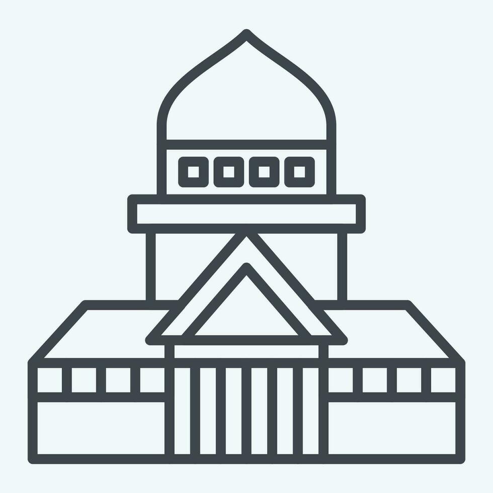 Icon Museum. related to France symbol. line style. simple design editable. simple illustration vector