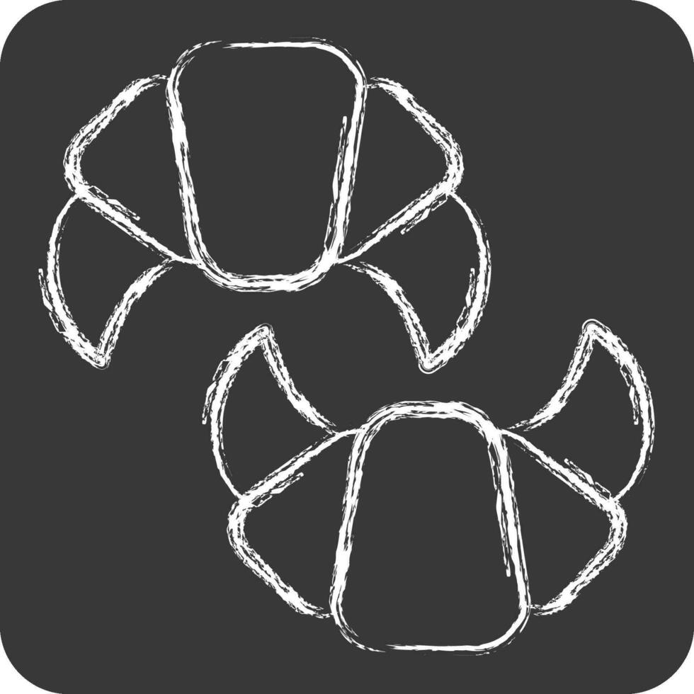 Icon Croissant. related to France symbol. chalk Style. simple design editable. simple illustration vector