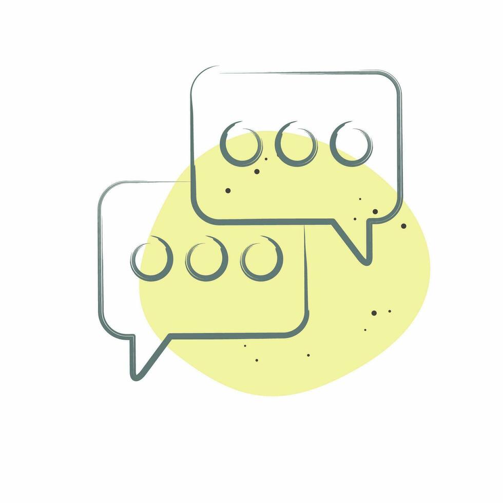 Icon Chat. related to Communication symbol. Color Spot Style. simple design editable. simple illustration vector