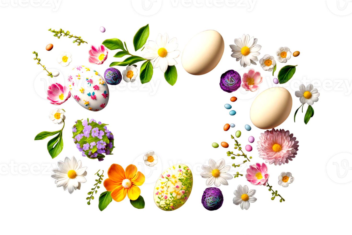 easter 3d illustration ai generated png