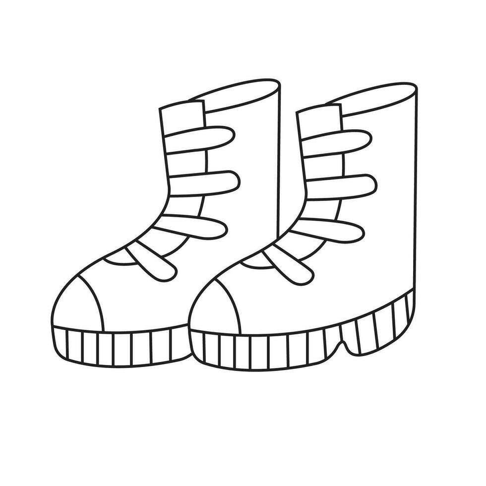 Vector illustration of ski boots.