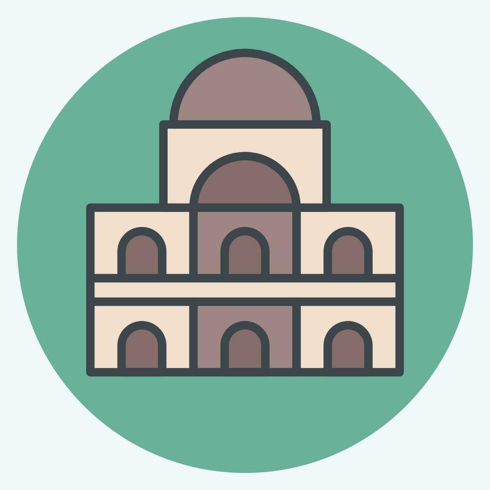 Icon Des Invalides. related to France symbol. color mate style. simple design editable. simple illustration vector