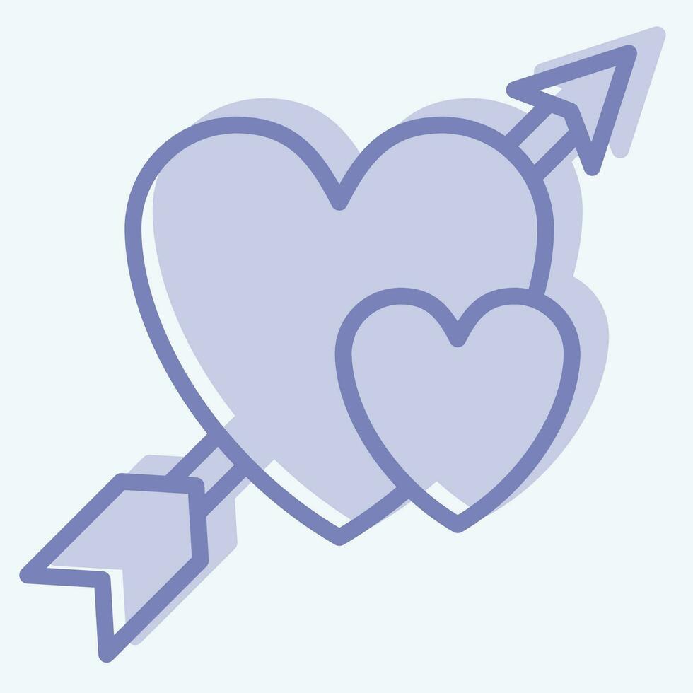 Icon Cupid. related to Valentine Day symbol. two tone style. simple design editable. simple illustration vector