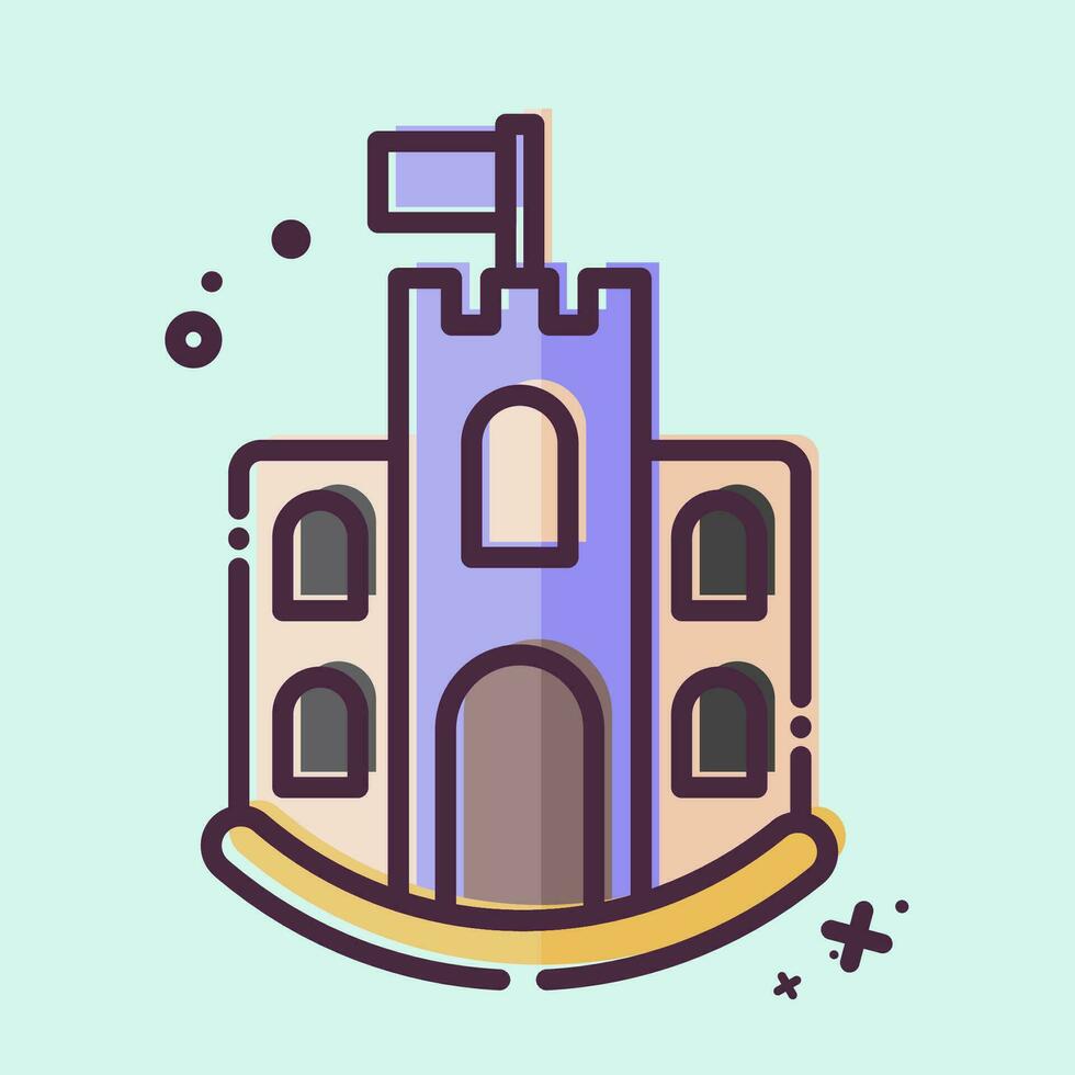 Icon castle. related to Icon Building symbol. MBE style. simple design editable. simple illustration vector