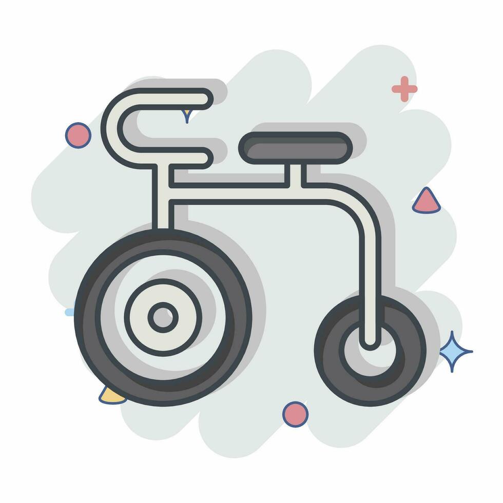 Icon Acrobatic Bike. related to France symbol. comic style. simple design editable. simple illustration vector