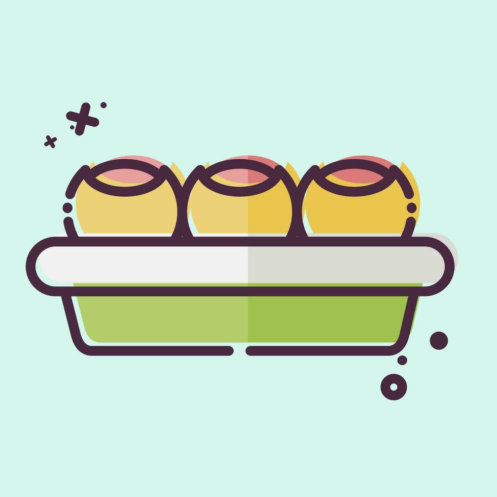 Icon Golgappa. related to India symbol. MBE style. simple design editable. simple illustration vector