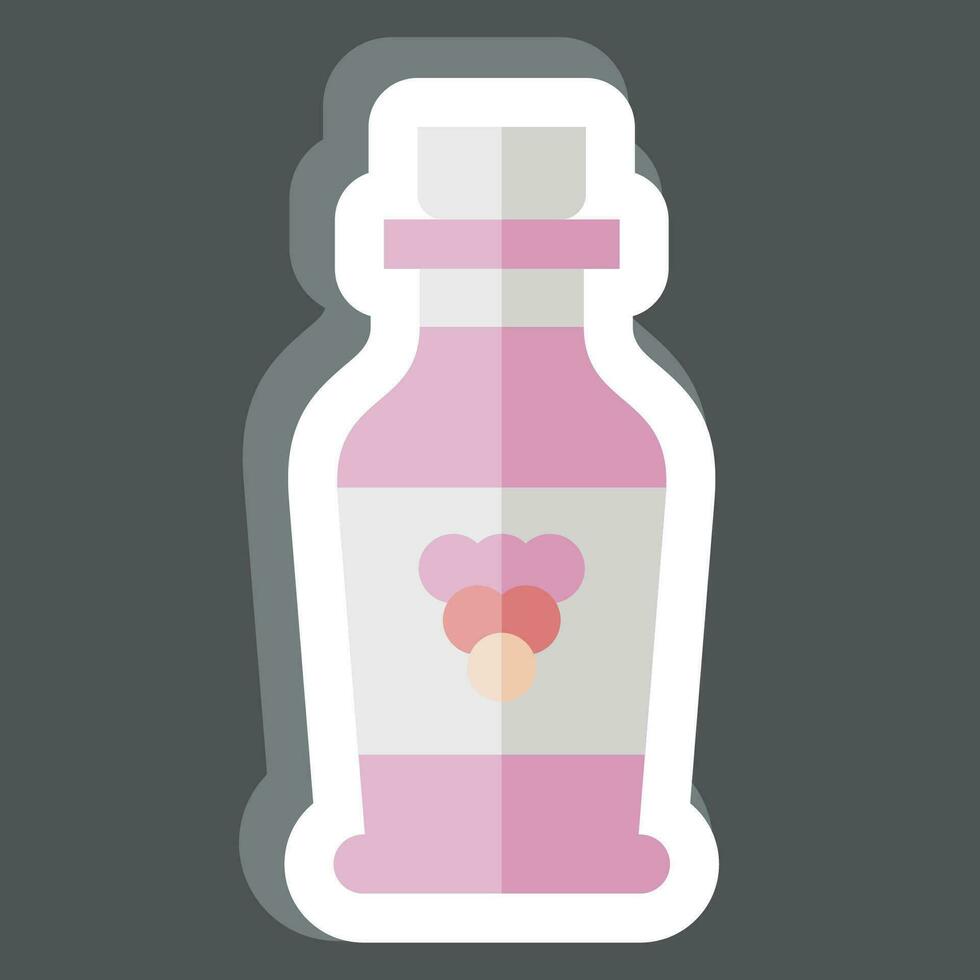 Sticker Grape Win. related to France symbol. simple design editable. simple illustration vector