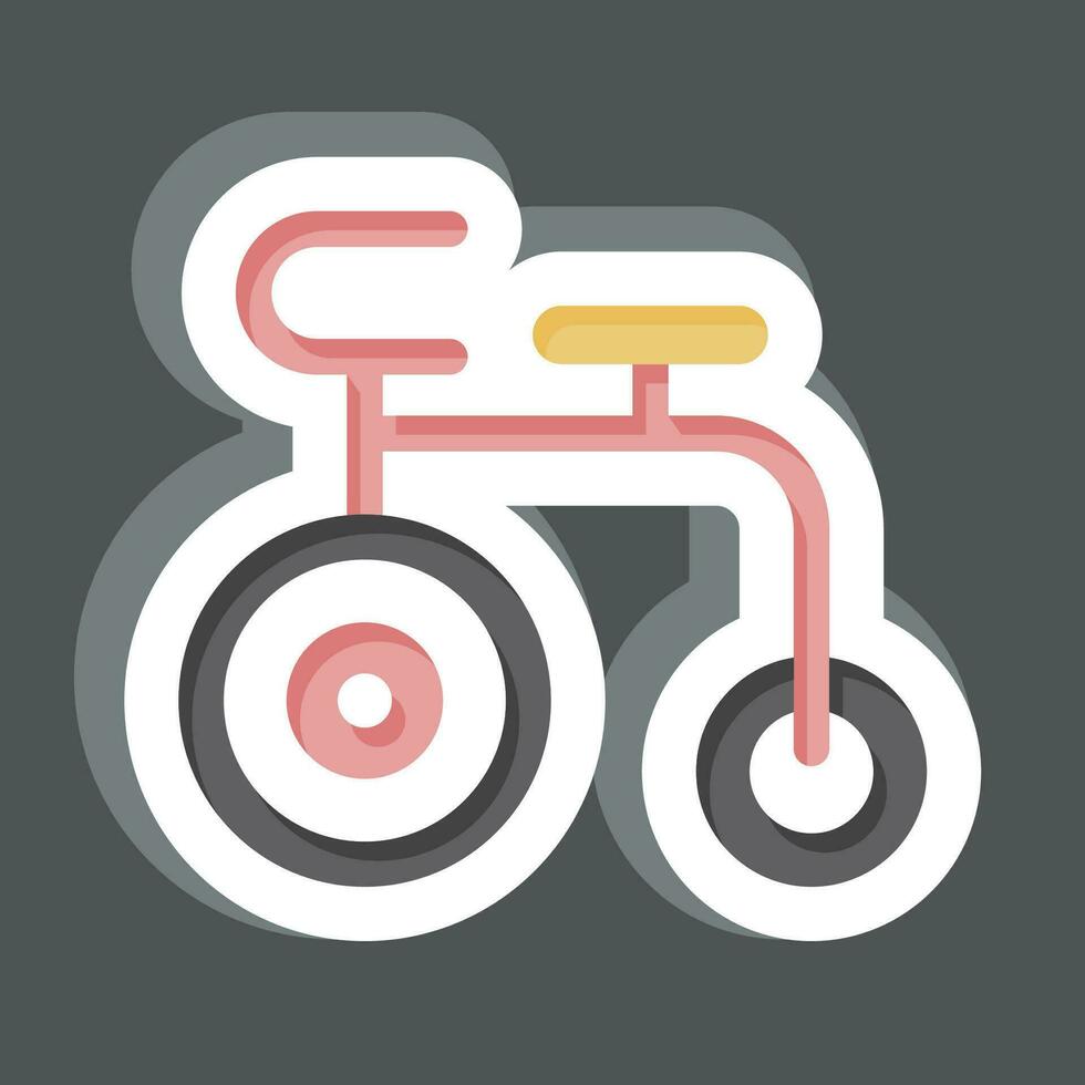 Sticker Acrobatic Bike. related to France symbol. simple design editable. simple illustration vector