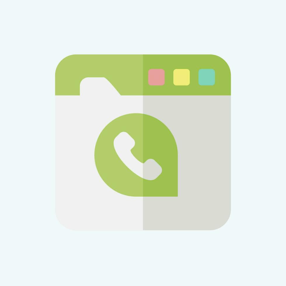 Icon Chat Message. related to Communication symbol. flat style. simple design editable. simple illustration vector