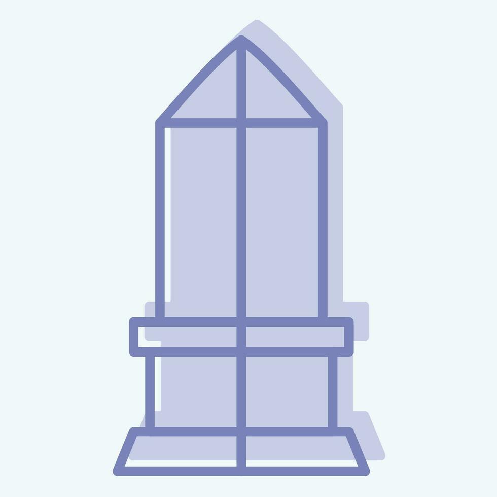 Icon Place De La Concorde. related to France symbol. two tone style. simple design editable. simple illustration vector