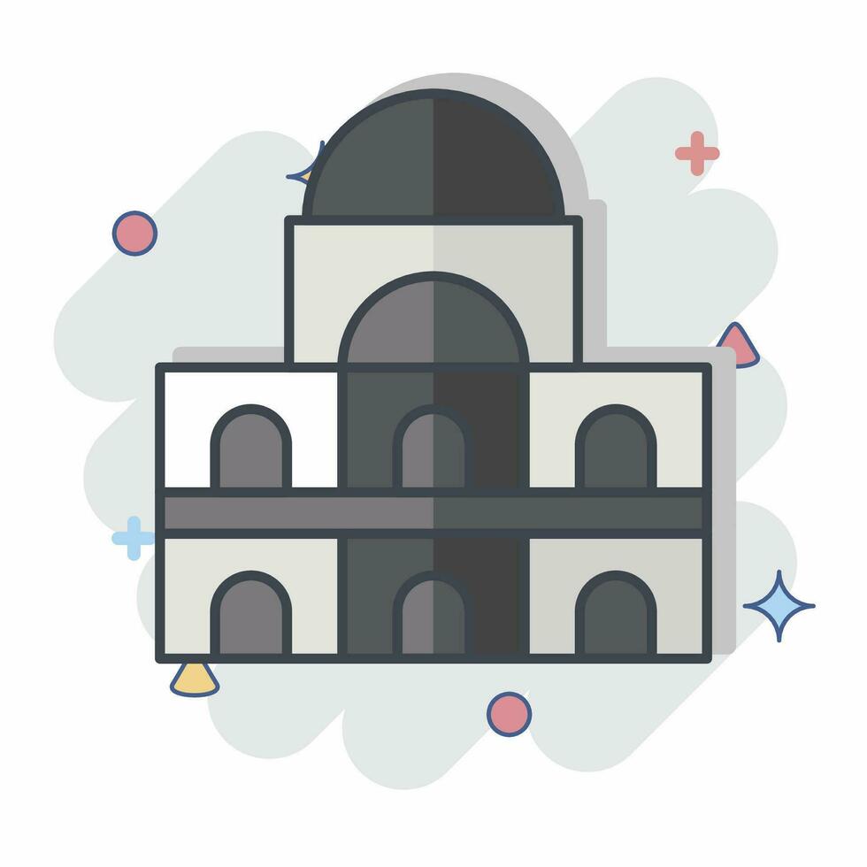 Icon Des Invalides. related to France symbol. comic style. simple design editable. simple illustration vector