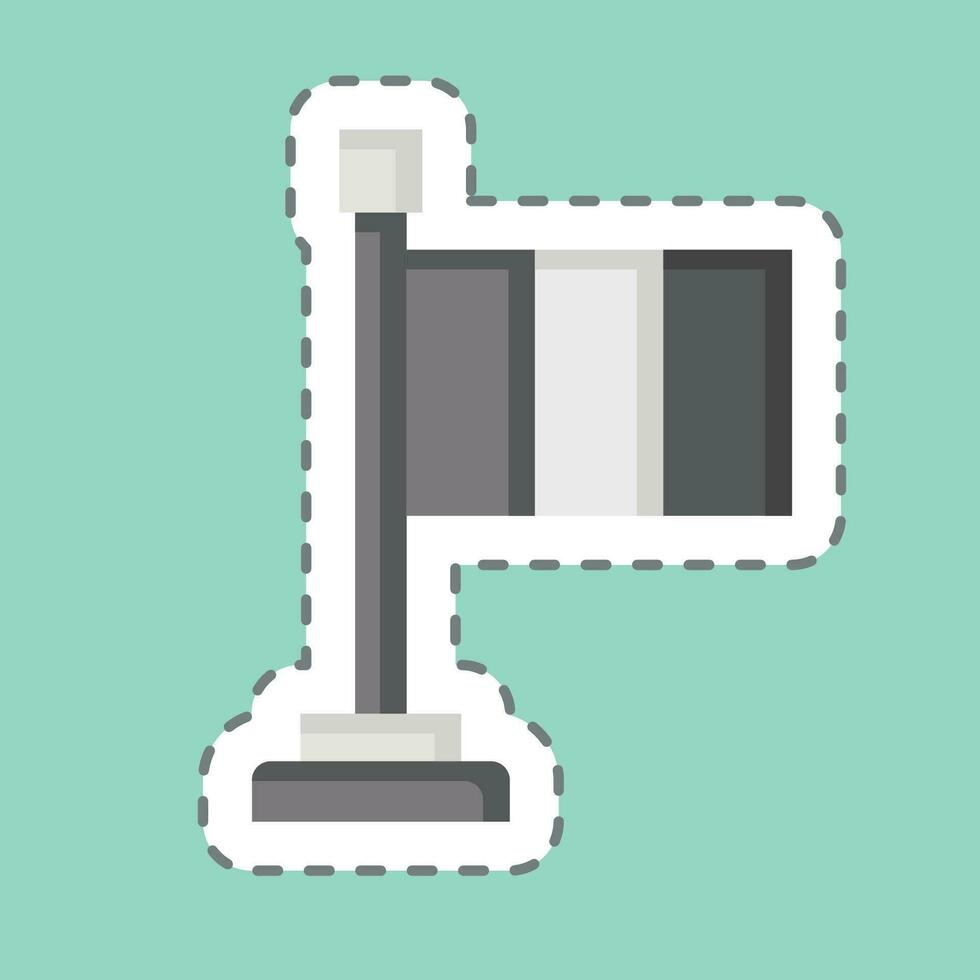 Sticker line cut National Flag. related to France symbol. simple design editable. simple illustration vector