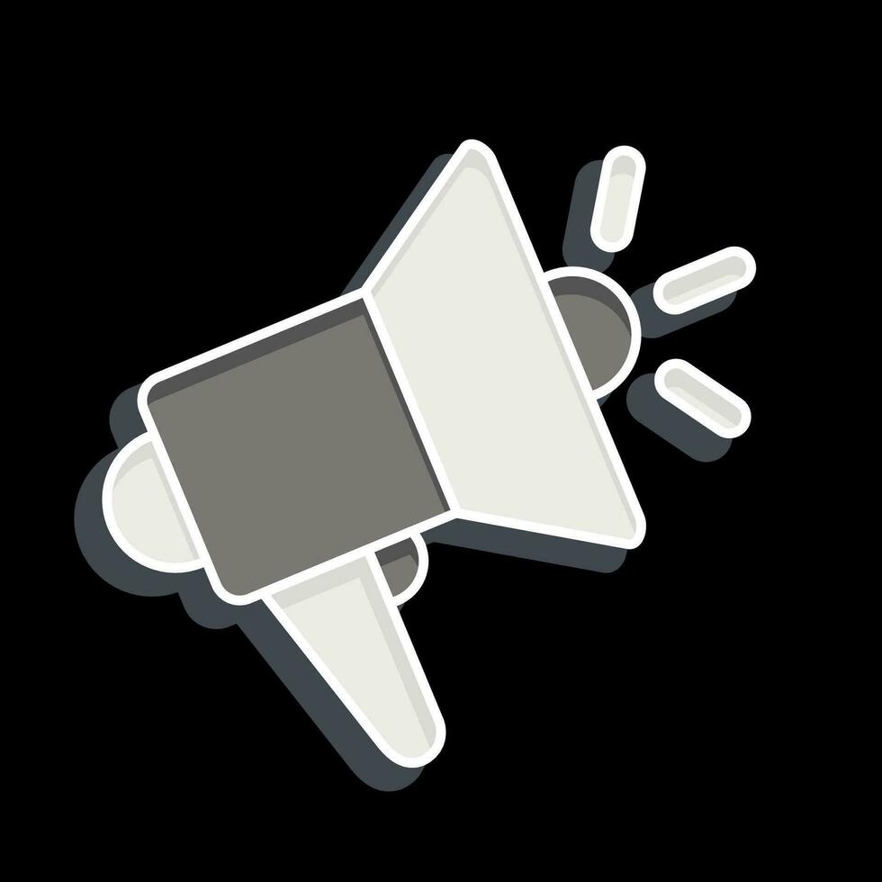 Icon Megaphone. related to Communication symbol. glossy style. simple design editable. simple illustration vector