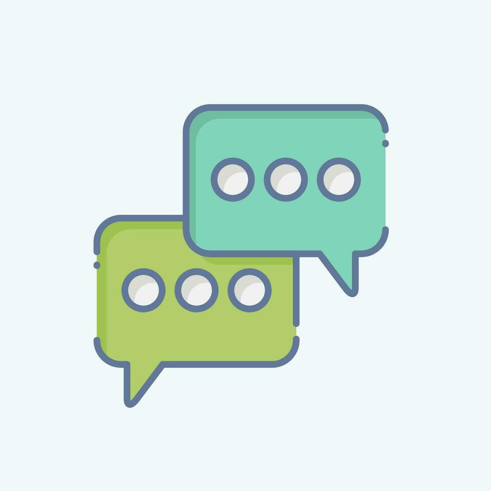 Icon Chat. related to Communication symbol. doodle style. simple design editable. simple illustration vector