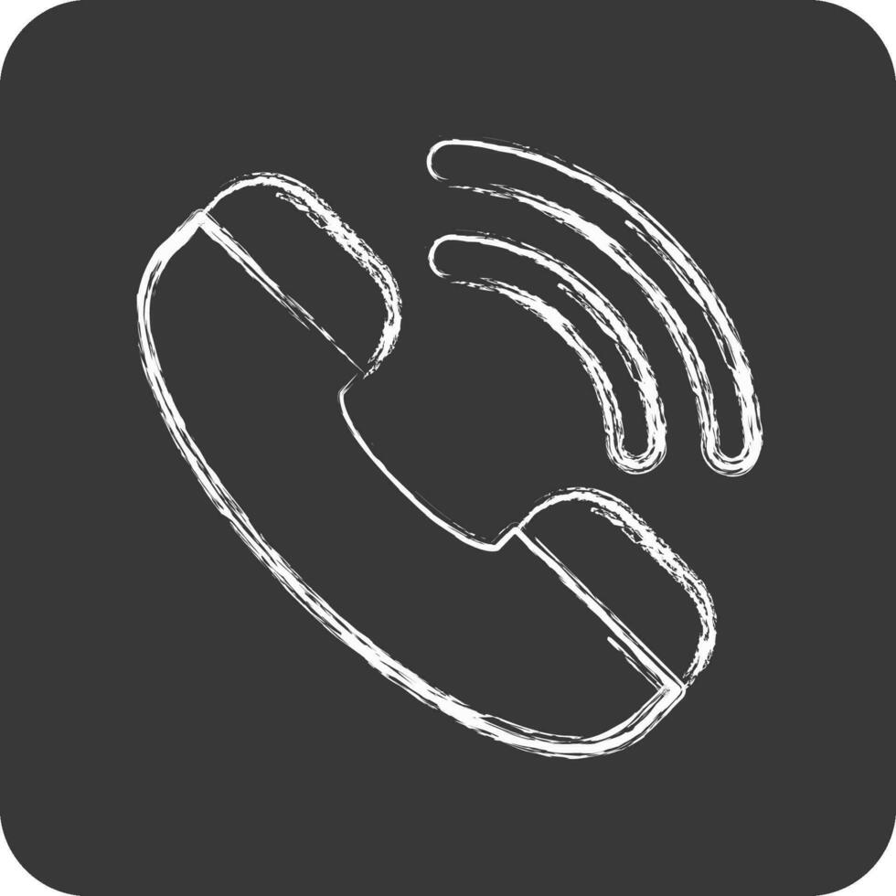 Icon Call. related to Communication symbol. chalk Style. simple design editable. simple illustration vector