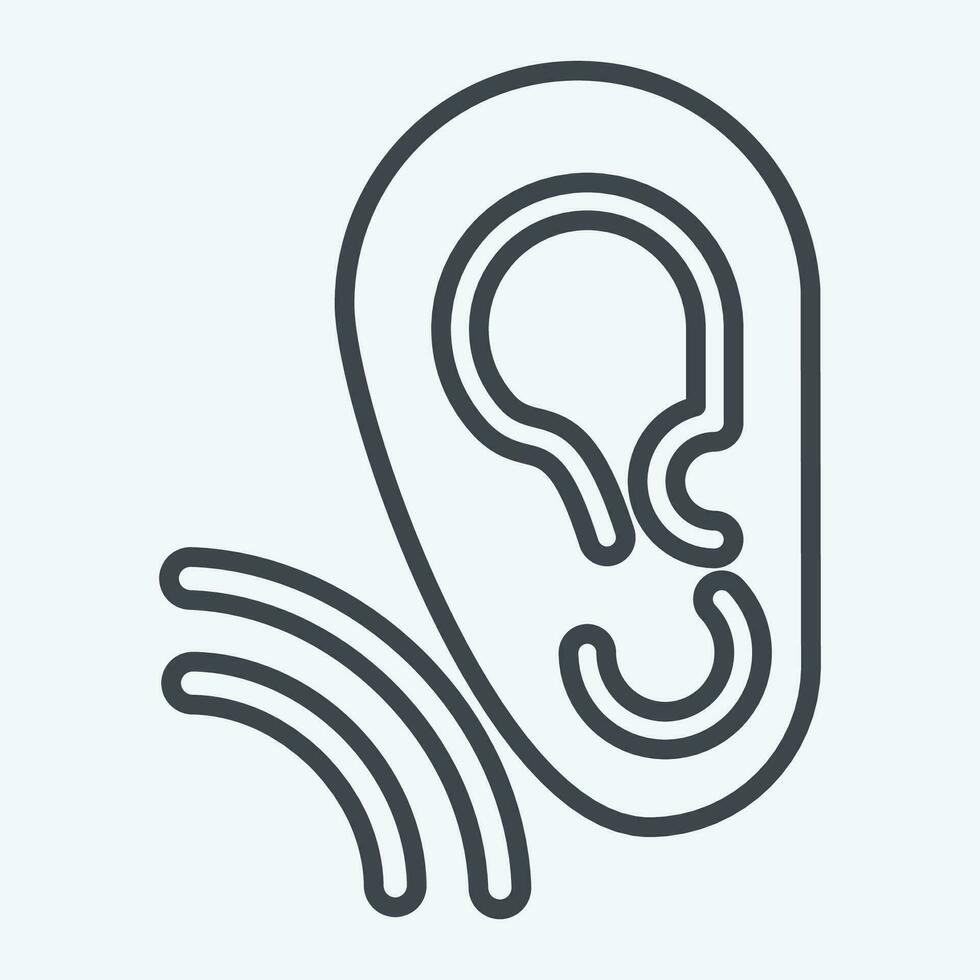 Icon Ear. related to Communication symbol. line style. simple design editable. simple illustration vector