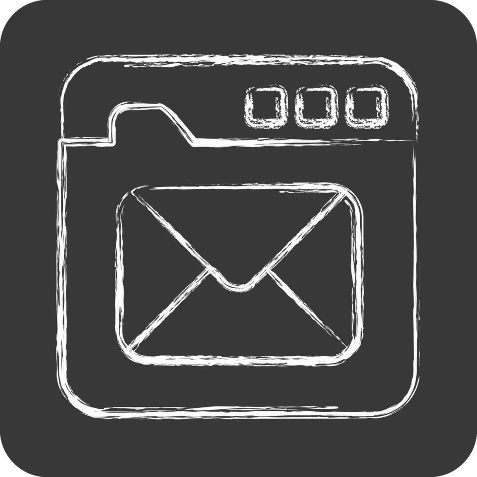 Icon Email. related to Communication symbol. chalk Style. simple design editable. simple illustration vector