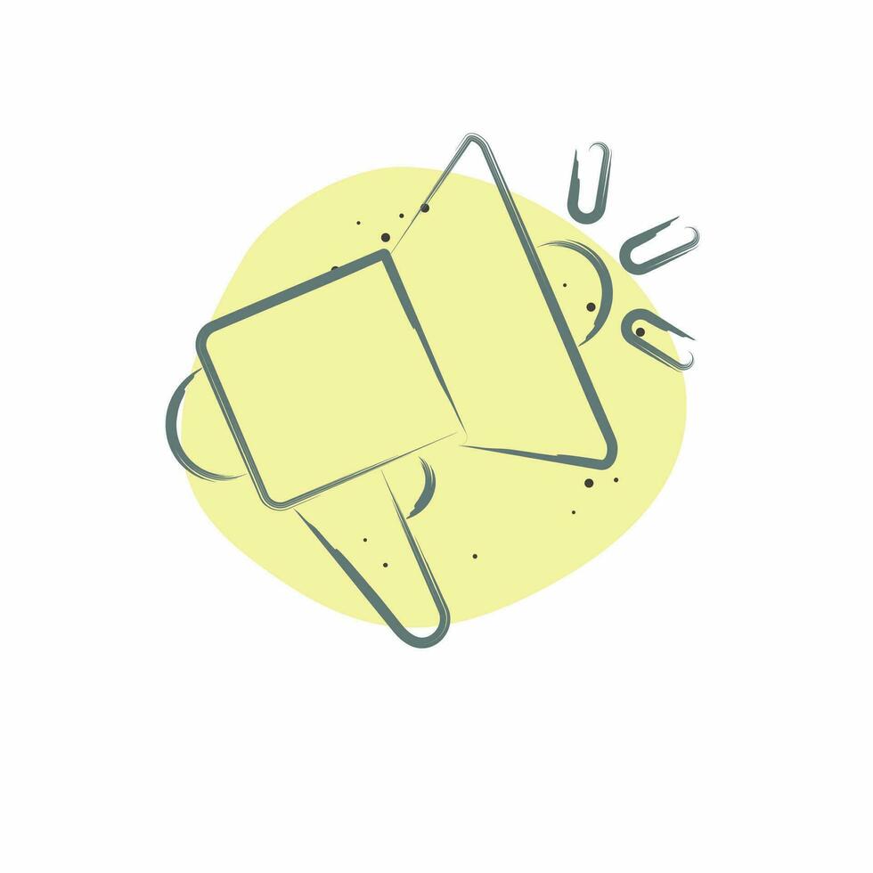 Icon Megaphone. related to Communication symbol. Color Spot Style. simple design editable. simple illustration vector