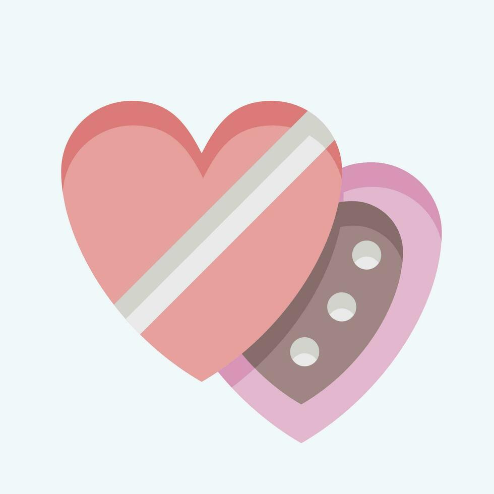 Icon Chocolate. related to Valentine Day symbol. flat style. simple design editable. simple illustration vector