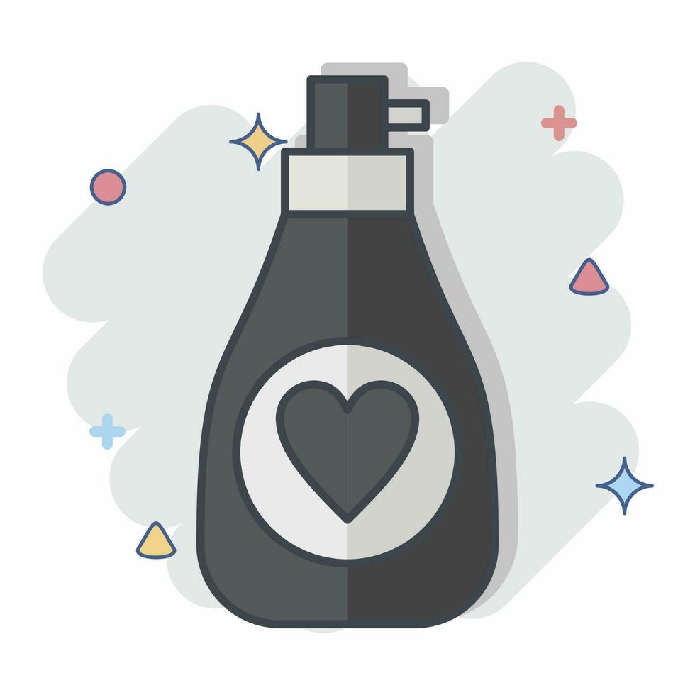 Icon Perfume. related to France symbol. comic style. simple design editable. simple illustration vector