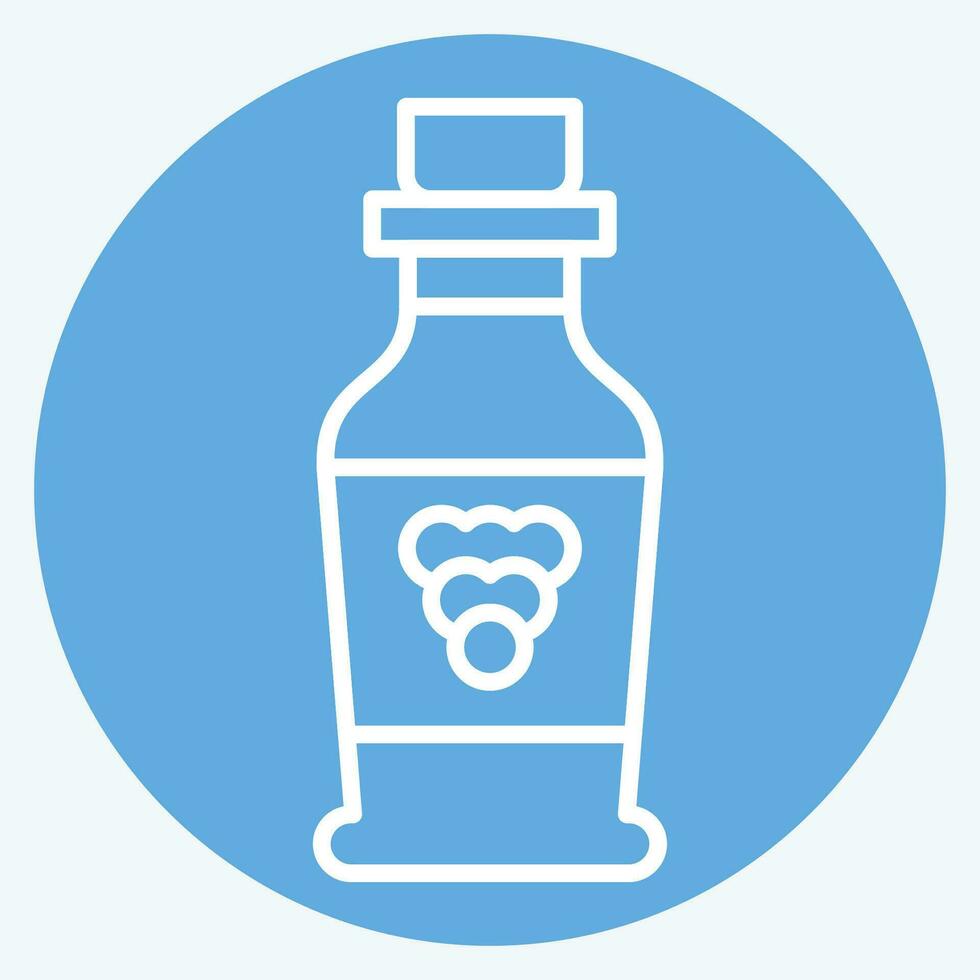 Icon Grape Win. related to France symbol. blue eyes style. simple design editable. simple illustration vector