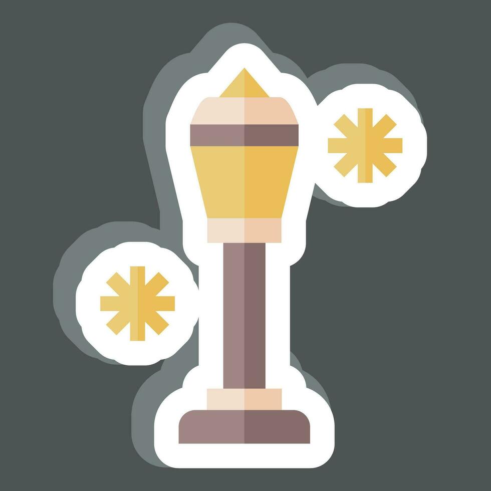 pegatina lámpara correo. relacionado a Francia símbolo. sencillo diseño editable. sencillo ilustración vector