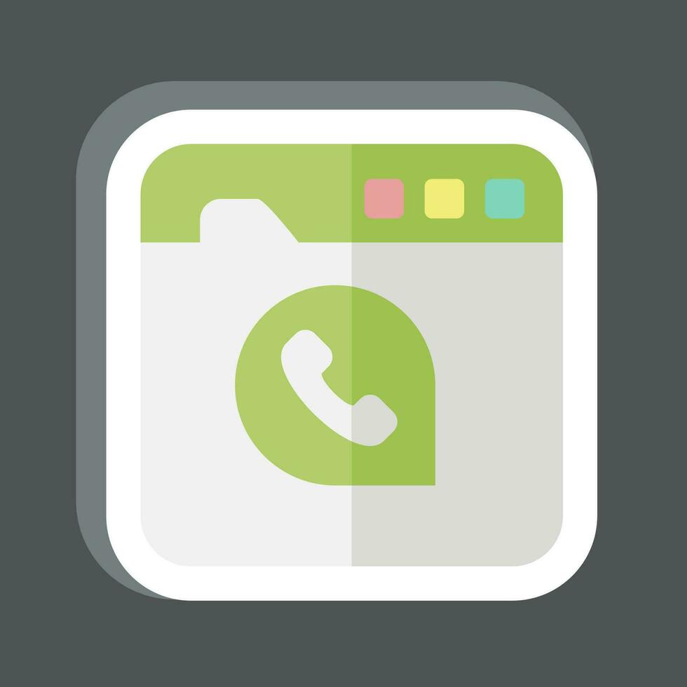 Sticker Chat Message. related to Communication symbol. simple design editable. simple illustration vector