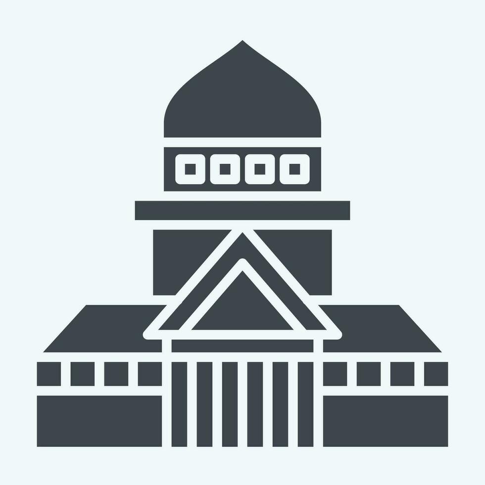 Icon Museum. related to France symbol. glyph style. simple design editable. simple illustration vector