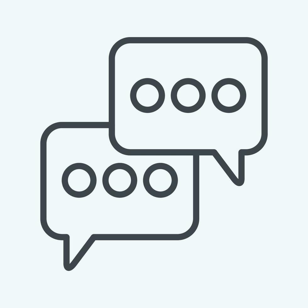 Icon Chat. related to Communication symbol. line style. simple design editable. simple illustration vector