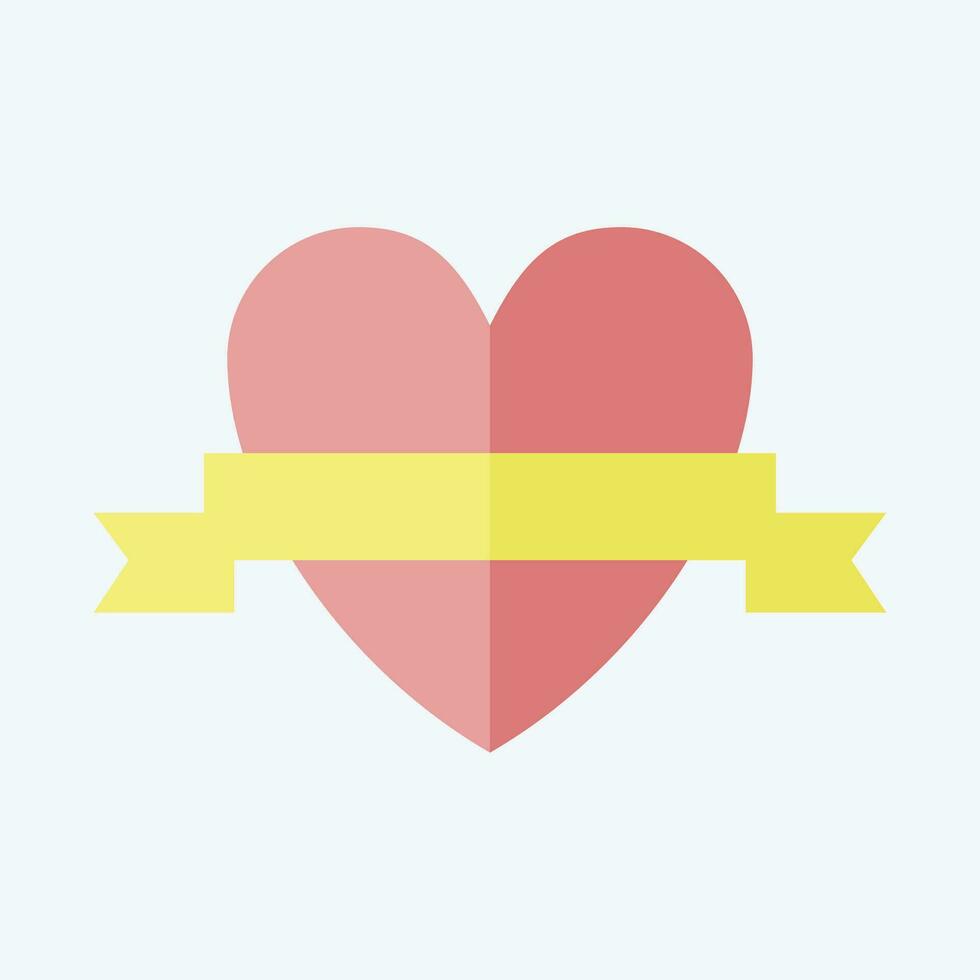 Icon Love. related to Valentine Day symbol. flat style. simple design editable. simple illustration vector