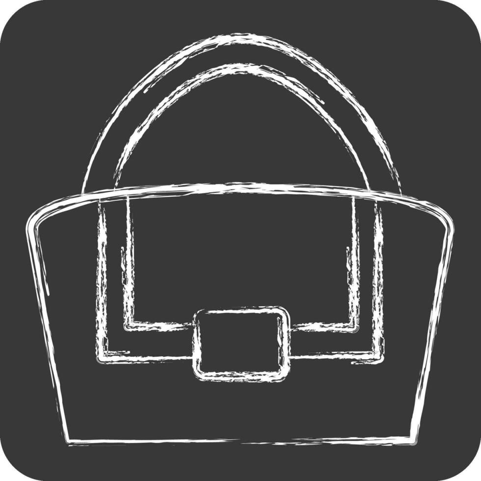 Icon French Bag. related to France symbol. chalk Style. simple design editable. simple illustration vector