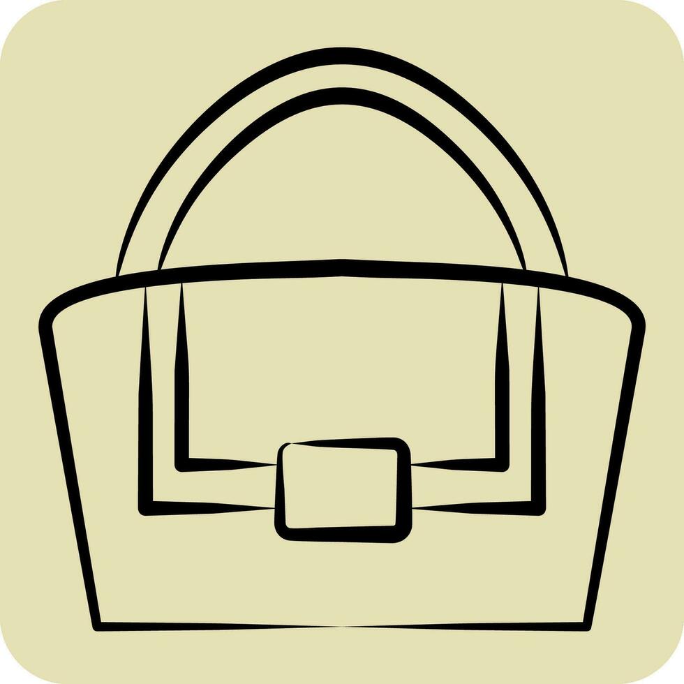Icon French Bag. related to France symbol. hand drawn style. simple design editable. simple illustration vector