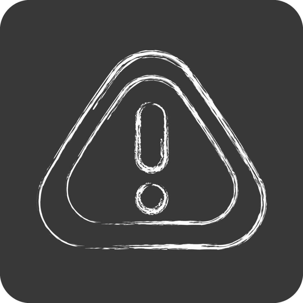 Icon Exclamation. related to Communication symbol. chalk Style. simple design editable. simple illustration vector