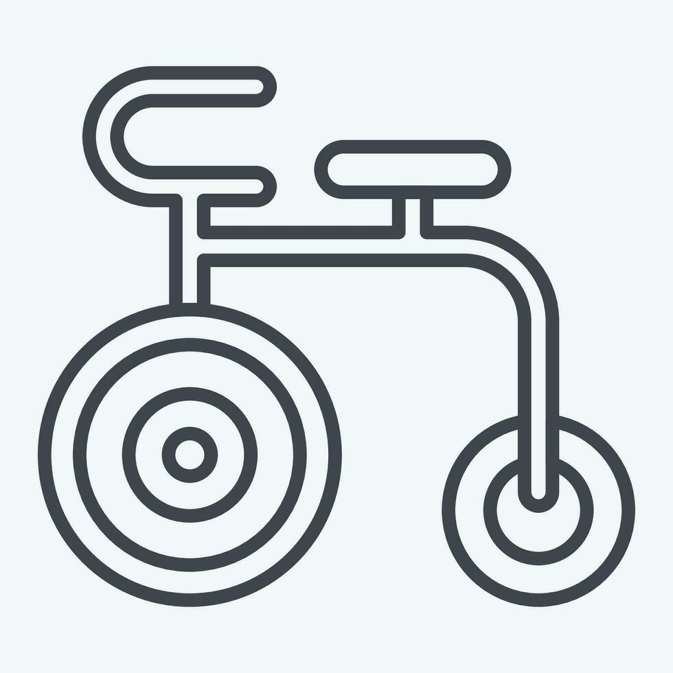 Icon Acrobatic Bike. related to France symbol. line style. simple design editable. simple illustration vector
