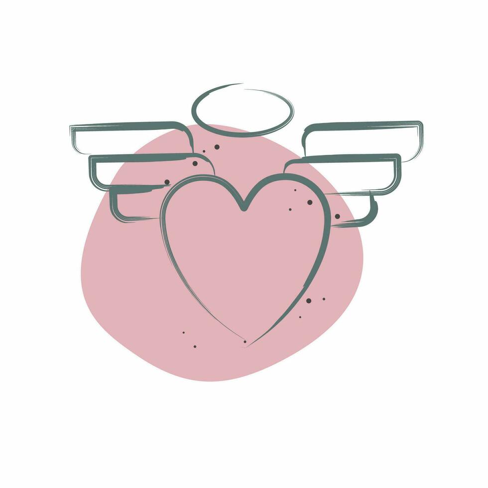 Icon Angle. related to Valentine Day symbol. Color Spot Style. simple design editable. simple illustration vector