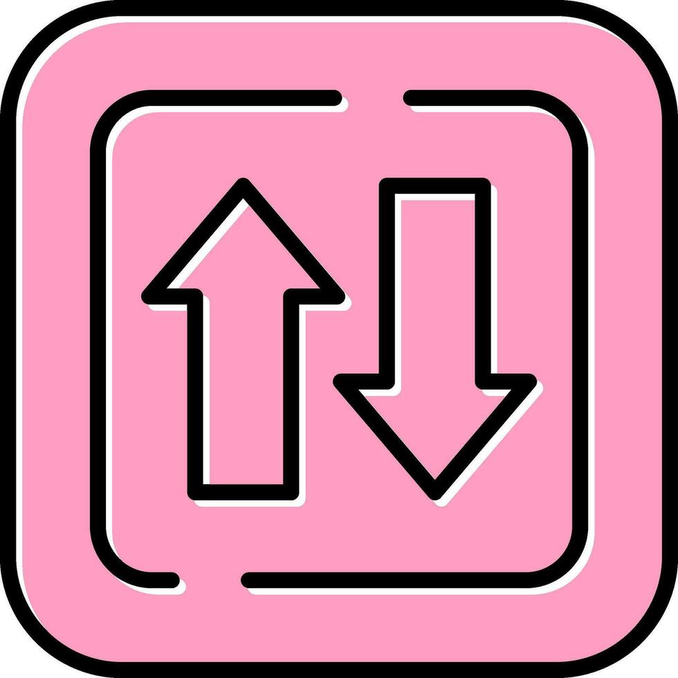 Two Ways Siign Vector Icon