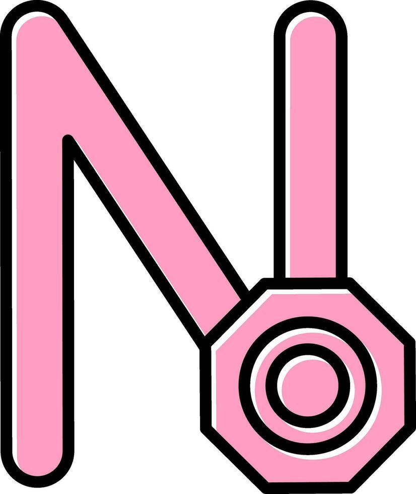 Capital N Vector Icon