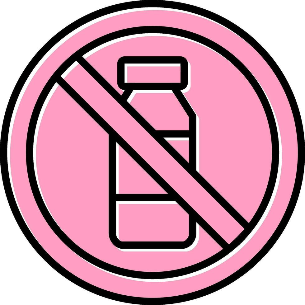 No botella vector icono