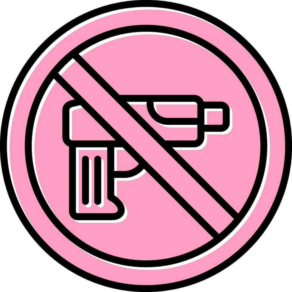 No Weapons Vector Icon